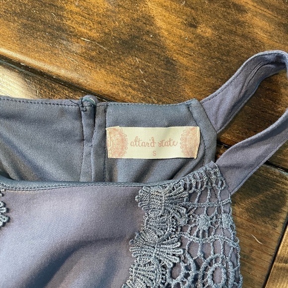Altar’d State Maxi Dress Dusty Blue size S lined - Picture 7 of 12